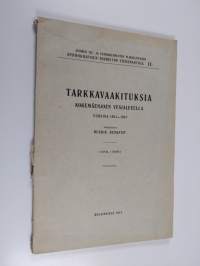 Tarkkavaakituksia Kokemäenjoen vesialueella vuosina 1911-1913
