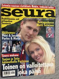 Seura 1995 nr 27 - Arabiliikemies osti piilopaikan Suomesta, Kuningasbasso Matti Salminen, Häähumua: Petri &amp; Susanna, Pavlos &amp; Marie, ym.