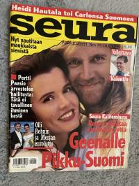 Seura 1995 nr 33 - Nyt nautitaan maukkaista sienistä, Pertti Paasio arvostelee hallitusta: Tätä ei tavallinen ihminen kestä, Valloittava Valentin,  ym.