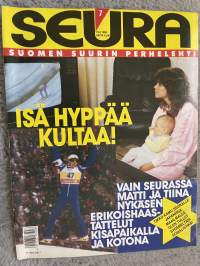 Seura 1988 nr 7 - Isä hyppää kultaa, Vain Seurassa Matti ja Tiina Nykäsen erikoishaastattelut kisapaikalla ja kotona, ym.