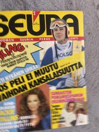 Seura 1987 nr 2 - Matti Nykänen uhkaa: Jos peli ei muutu vaihdan kansalaisuutta, Kohu-kirjailija Jackie Collins Seuralle: Sisareni Joan oli perheen kiltti tyttö, ym.