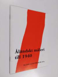 åländskt måleri till 1940