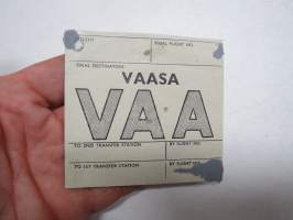 Finnair - Aero Oy - Vaasa - VAA - Baggage Strap Tag -matkalaukkumerkki