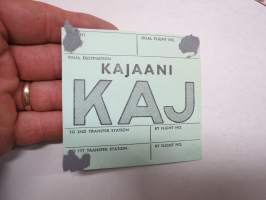 Finnair - Aero Oy - Kajaani - KAJ - Baggage Strap Tag -matkalaukkumerkki
