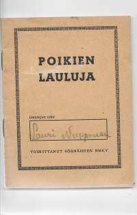 Poikien lauluja / Sörnäisten NMKY 1941