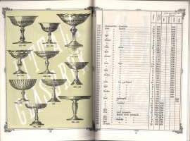 Illustrerad katalog från Iittala Glasbruk v.1892 - Hintaluettelo Iittalan lasitehtaasta. Näköispainos v. 1975