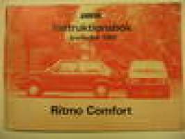 Fiat Ritmo Comfort Instruktionsbok åm. 1983