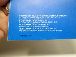 Pioneer KE-4700, KE-5200 Casssette Car Radio - Owner´s Manual / Mode D´emploi