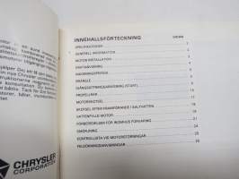 Chrysler Outboards 4 hv / 4 hk perämoottori -käyttöohjekirja suomi / ruotsi