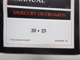 Mercury Merc - 20 - 25 outboards perämoottori -käyttöohjekirja, englanninkielinen
