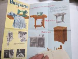 Husqvarna kotiompelukoneet malli 12/335 S - 12/360 S -myyntiesite + mainospostikortti