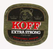 Koff Extra Strong Export Beer -  olutetiketti