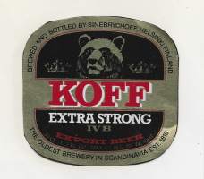 Koff Extra Strong IV B Export Beer -  olutetiketti