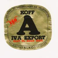 1819-1969 150 v Koff  IV A  Export Olut -  olutetiketti