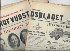 Hufvudstadsbladet 21, 22 ja 23.  1939   sanomalehti yht 3 kpl