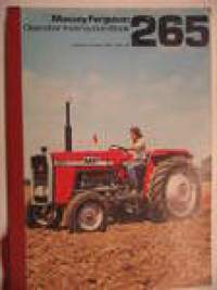 Massey-Ferguson 265 tractor Operator instruction book in english