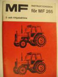 Massey-Ferguson 265 2- och 4-hjulsdrivna Instruktionsbok