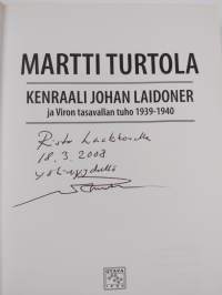 Kenraali Johan Laidoner ja Viron tasavallan tuho 1939-1940 (signeerattu)