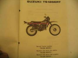 Suzuki TS125ERT parts catalogue varaosaluettelo