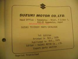 Suzuki TS125ERT parts catalogue varaosaluettelo