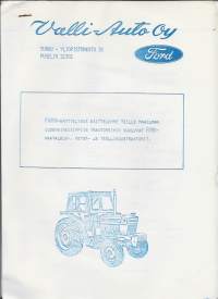 Ford maatalous-, metsä. ja teollisuustraktorit esite ja hinnasto  moniste 7 sivua 1970 l