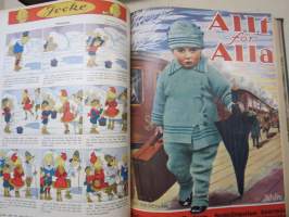 Allt för Alla 1928 årgång I-III -vuosikerta ruotsalainen populäärilehti, ollut ilmestyessään myynnissä myös Suomessa