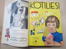 Kotiliesi 1937 vuosikerta -kotien yleisaikakauslehti, kansikuvitukset Martta Wendelin