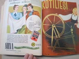 Kotiliesi 1937 vuosikerta -kotien yleisaikakauslehti, kansikuvitukset Martta Wendelin