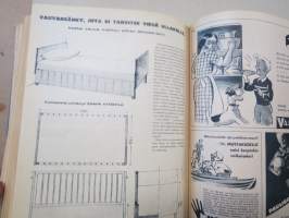 Kotiliesi 1937 vuosikerta -kotien yleisaikakauslehti, kansikuvitukset Martta Wendelin