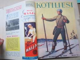 Kotiliesi 1933 vuosikerta -kotien yleisaikakauslehti, kansikuvitukset Rudolf Koivu
