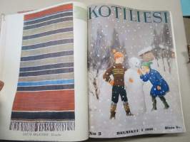 Kotiliesi 1933 vuosikerta -kotien yleisaikakauslehti, kansikuvitukset Rudolf Koivu