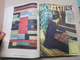 Kotiliesi 1933 vuosikerta -kotien yleisaikakauslehti, kansikuvitukset Rudolf Koivu