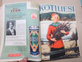 Kotiliesi 1933 vuosikerta -kotien yleisaikakauslehti, kansikuvitukset Rudolf Koivu