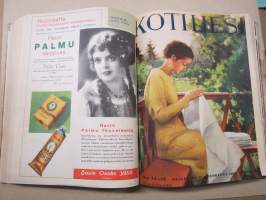 Kotiliesi 1933 vuosikerta -kotien yleisaikakauslehti, kansikuvitukset Rudolf Koivu