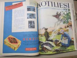 Kotiliesi 1933 vuosikerta -kotien yleisaikakauslehti, kansikuvitukset Rudolf Koivu