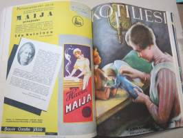 Kotiliesi 1933 vuosikerta -kotien yleisaikakauslehti, kansikuvitukset Rudolf Koivu