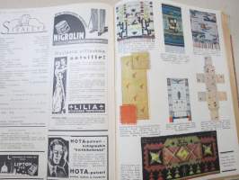 Kotiliesi 1933 vuosikerta -kotien yleisaikakauslehti, kansikuvitukset Rudolf Koivu