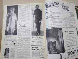 Kotiliesi 1933 vuosikerta -kotien yleisaikakauslehti, kansikuvitukset Rudolf Koivu