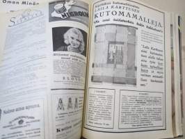 Kotiliesi 1933 vuosikerta -kotien yleisaikakauslehti, kansikuvitukset Rudolf Koivu