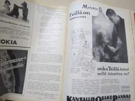 Kotiliesi 1934 vuosikerta -kotien yleisaikakauslehti, kansikuvitukset Rudolf Koivu / Martta Wendelin