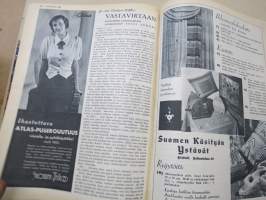 Kotiliesi 1934 vuosikerta -kotien yleisaikakauslehti, kansikuvitukset Rudolf Koivu / Martta Wendelin