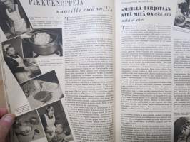 Kotiliesi 1946 vuosikerta -kotien yleisaikakauslehti, kansikuvitukset mm. Martta Wendelin
