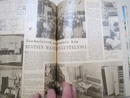 Kotiliesi 1946 vuosikerta -kotien yleisaikakauslehti, kansikuvitukset mm. Martta Wendelin