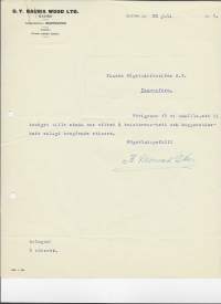 Rauma Wood Ltd Oy Raumo 1920 - firmalomake