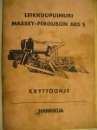 Massey ferguson 685 S leikkuupuimuri käyttöohjekirja