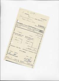 Kirkollismaksuja / Helsingin ev lut seurakunta  1913   firmalomake