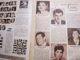 Elokuva-Aitta 1954 nr 13, Betta St. John, Armand Lohikoski, Miss Suomi 1954 Yvonne de Bruyn, Kuvauskia Tammelassa, ym.
