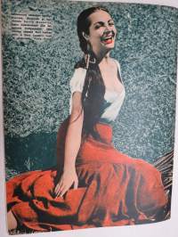 Elokuva-Aitta 1954 nr 13, Betta St. John, Armand Lohikoski, Miss Suomi 1954 Yvonne de Bruyn, Kuvauskia Tammelassa, ym.