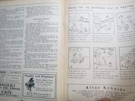 Allas Krönika 1928 nr 11, Arcolette 3 radio, Alma Söderhjelm, M.M. fyller femtio, Rävfarmen i Salmela, Farbror Kaspers kungarike, osv.