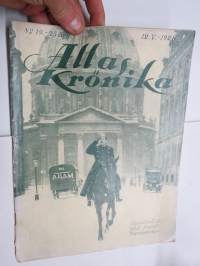 Allas Krönika 1928 nr 19, Christian X, Lukutate, Den danska uttställningen, Bucharas hufvudstad, Pauligs kaffe, osv.